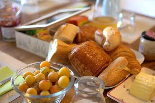 Petit déjeuner aux chambres d'hôtes